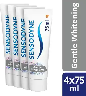 Bol.com Sensodyne gentle whitening tandpasta voor gevoelige tanden - voordeelverpakking- 4x75ml aanbieding