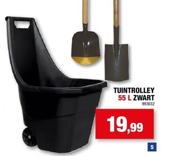 Tuintrolley 55 l zwart