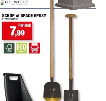 Schop of spade epoxy