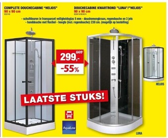 Hubo Complete douchecabine “helios” 90 x 90 cm aanbieding