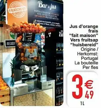 Cora Jus d’orange frais fait maison vers fruitsap huisbereid aanbieding