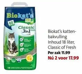Intratuin Biokat’s kattenbakvulling aanbieding
