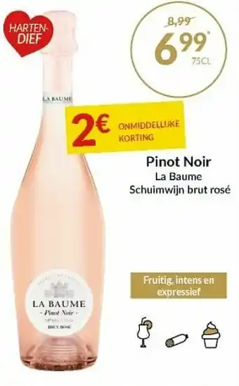 Intermarché Pinot noir la baume schuimwijn brut rosé aanbieding