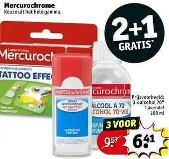 Kruidvat Mercurochrome alcohol 70° lavendel aanbieding