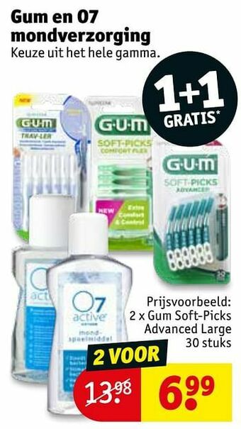Kruidvat Gum soft-picks advanced large aanbieding