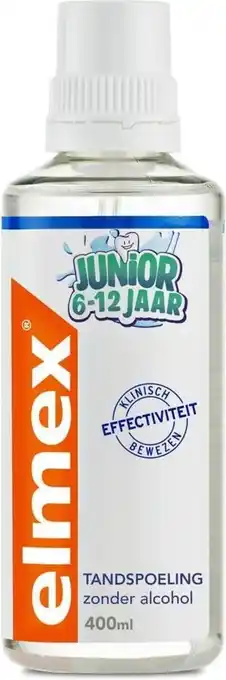 Bol.com Elmex junior tandspoeling met aminfluoride 6-12 jaar 400 ml aanbieding