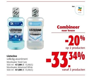 Colruyt Listerine mondwater total care 500 ml aanbieding