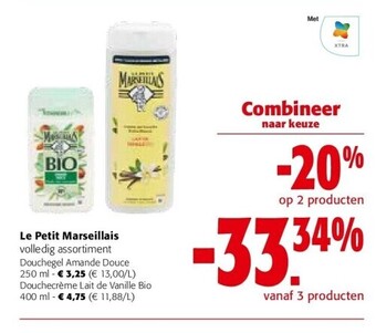 Colruyt Le petit marseillais douchegel amande douce 250 ml aanbieding