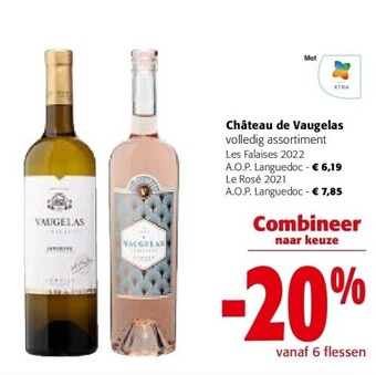 Colruyt Château de vaugelas les falaises 2022 a.o.p. languedoc aanbieding