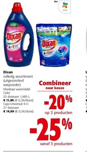 Colruyt Dixan 33 dosissen 1,485 l aanbieding