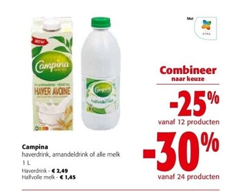 Colruyt Campina haverdrink aanbieding