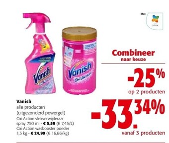 Colruyt Vanish oxi action vlekverwijderaar spray 750 ml aanbieding