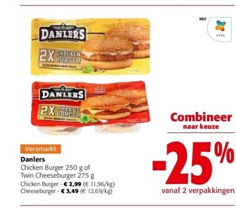 Colruyt Danlers chicken burger aanbieding