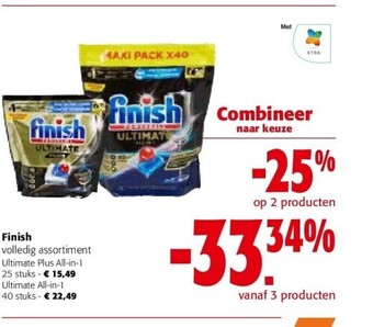 Finish ultimate plus all-in-1 25 stuks