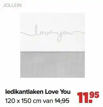 Baby-Dump Ledikantlaken love you aanbieding