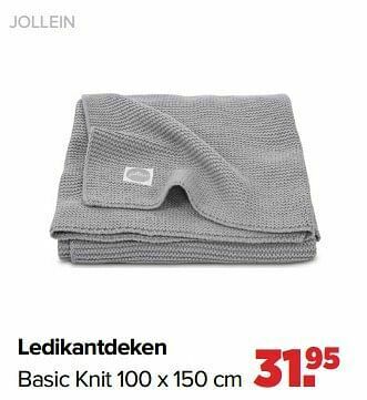 Baby-Dump Ledikantdeken basic knit aanbieding
