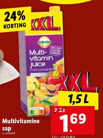 Lidl Multivitamine sap 1.5L aanbieding