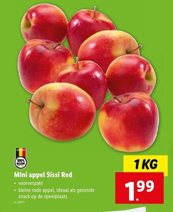 Lidl Mini appel Sissi Red 1 KG aanbieding