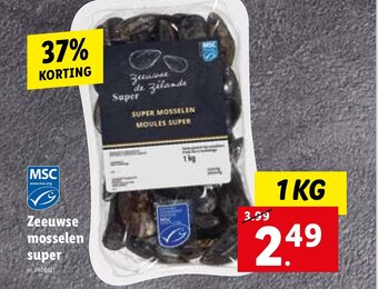 Lidl Zeeuwse mosselen super 1KG aanbieding