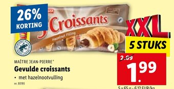 Lidl MAÎTRE JEAN-PIERREⓇ Gevulde croissants 5 STUKS aanbieding