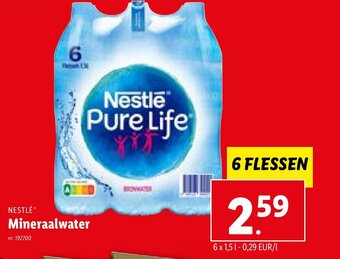Lidl NESTLÉ Mineraalwater 6 FLESSEN aanbieding