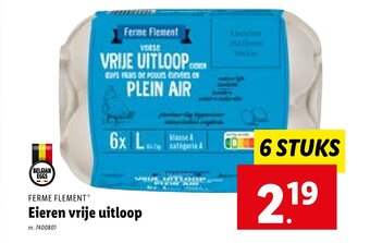 Lidl FERME FLEMENTⓇ Eieren vrije uitloop aanbieding