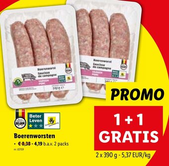 Lidl Boerenworsten aanbieding