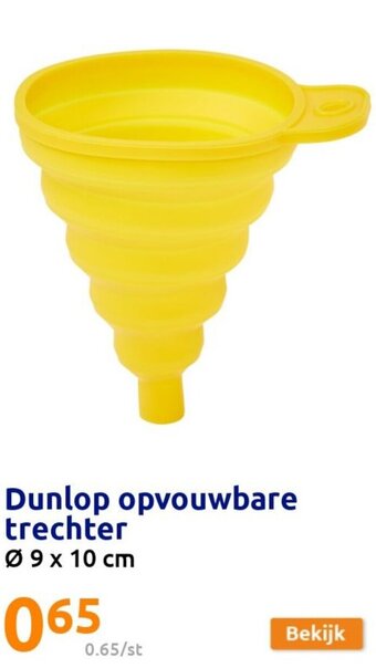Action Dunlop opvouwbare trechter Ø 9 x 10 cm aanbieding