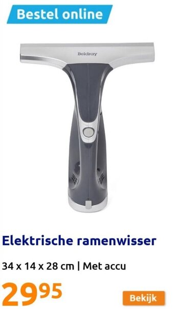 Action Elektrische ramenwisser 34 x 14 x 28 cm aanbieding