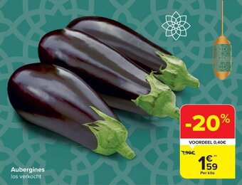 Carrefour Aubergines los verkocht aanbieding