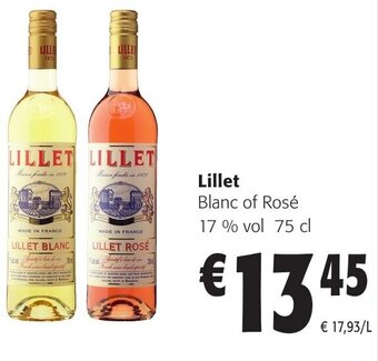 Colruyt Lillet Blanc of Rosé 17 % vol 75 cl aanbieding