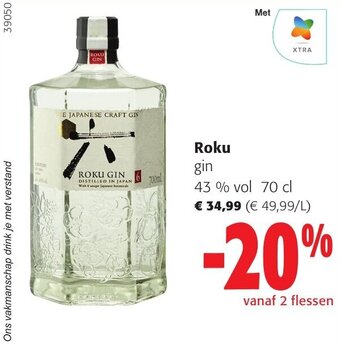 Colruyt Roku gin aanbieding