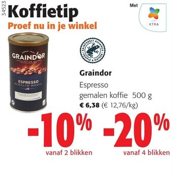 Colruyt Graindor Espresso gemalen koffie 500 g aanbieding