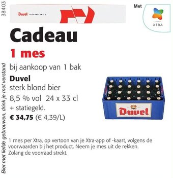 Colruyt Duvel sterk blond bier aanbieding