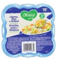 Colruyt Olvarit Groenten-pasta-kabeljauw aanbieding