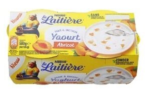Colruyt La Laitière yoghurt Abrikoos 4 x 125 g aanbieding