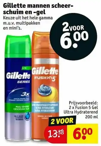 Kruidvat Gillette fusion 5 gel ultra hydraterend aanbieding
