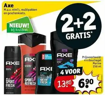 Kruidvat Axe douchegel marine aanbieding