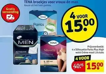 Kruidvat Tena silhouette pants plus high waist crème maat l aanbieding