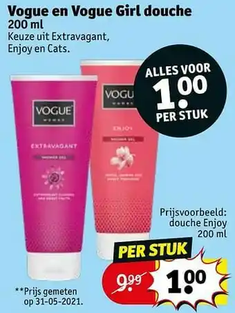 Kruidvat Vogue douche enjoy aanbieding