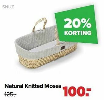 Baby-Dump Natural knitted moses aanbieding