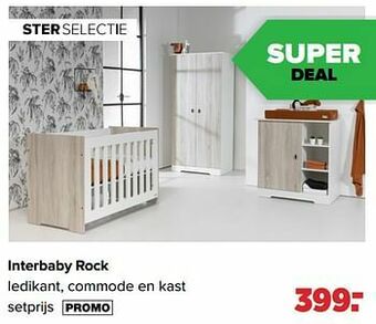 Baby-Dump Interbaby rock ledikant commode en kast aanbieding
