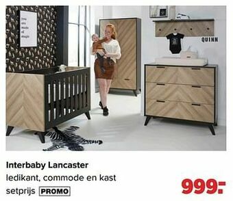 Baby-Dump Interbaby lancaster ledikant, commode en kast aanbieding
