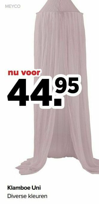 Baby-Dump Klamboe uni aanbieding