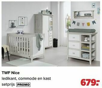 Baby-Dump Twf nice ledikant, commode en kast aanbieding