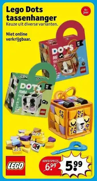 Kruidvat Lego dots tassenhanger aanbieding