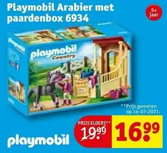Kruidvat Playmobil arabier met paardenbox 6934 aanbieding