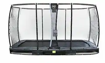 Dreamland EXIT inbouwtrampoline met veiligheidsnet Elegant Ground Premium Deluxe L 4,27 x B 2,44 m zwart aanbieding