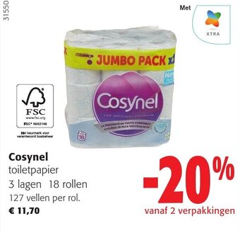 Colruyt Cosynel toiletpapier aanbieding