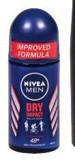 Colruyt Nivea Men Dry Impact roll-on 50 ml aanbieding